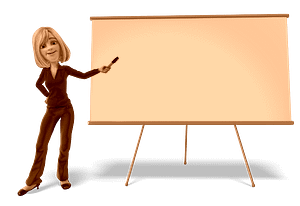 businesswoman_presenting_blank_board